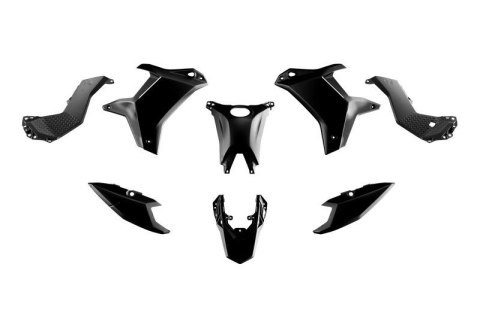 RACETECH (RTECH) 2025/12 KOMPLET PLASTIKÓW (BEZ PRZEDNIEGO BŁOTNIKA) T7 YAMAHA TENERE 700 '25-'26 KOLOR CZARNY RACETECH