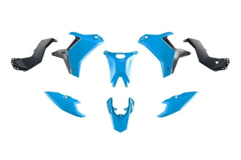 RACETECH (RTECH) 2025/12 KOMPLET PLASTIKÓW (BEZ PRZEDNIEGO BŁOTNIKA) T7 YAMAHA TENERE 700 '25-'26 KOLOR JASNY NIEBIESKI / CZARNY RACETECH