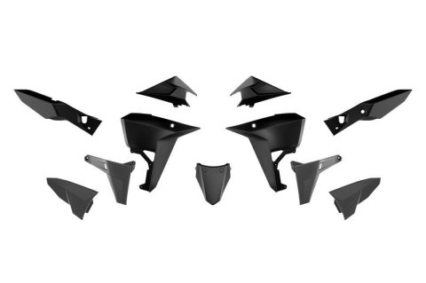 RACETECH (RTECH) 2025/12 KOMPLET PLASTIKÓW (REVOLUTION) (BEZ PRZEDNIEGO BŁOTNIKA) KOVE X PRO / RALLY 800 '24-'25 KOLOR CZARNY RACETECH