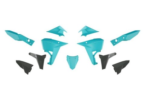 RACETECH (RTECH) 2025/12 KOMPLET PLASTIKÓW (REVOLUTION) (BEZ PRZEDNIEGO BŁOTNIKA) KOVE X PRO / RALLY 800 '24-'25 KOLOR CZARNY /  RACETECH