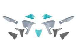 RACETECH (RTECH) 2025/12 KOMPLET PLASTIKÓW (REVOLUTION) (BEZ PRZEDNIEGO BŁOTNIKA) KOVE X PRO / RALLY 800 '24-'25 KOLOR SZARY / C RACETECH