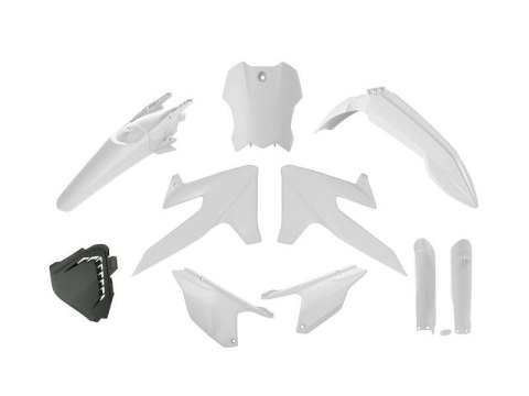 RACETECH (RTECH) 2025/12 KOMPLET PLASTIKÓW Z OSŁONAMI TELESKOPÓW TRIUMPH TF 250 X '24-'26, TF 450 RC '25-'26 KOLOR BIAŁY RACETECH