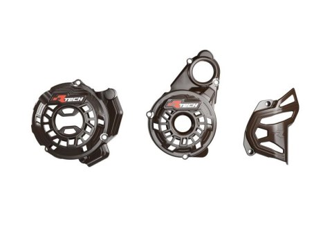RACETECH (RTECH) 2025/12 OSŁONA POKRYWY SPRZĘGŁA, ALTERNATORA I ZĘBATKI ZDAWCZEJ (KOMPLET) KOVE 800 X PRO / RALLY '24-'25 KOLOR  RACETECH