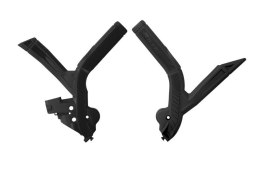 RACETECH (RTECH) 2025/12 OSŁONY RAMY (KOMPLET) BI-MATERIAL SUPER GRIP BETA RR 250 / 300 / 350 / 390 / 430 / 480 '24, KOLOR CZARN RACETECH