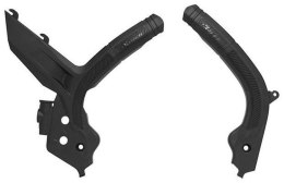 RACETECH (RTECH) OSŁONY RAMY (KOMPLET) BI-MATERIAL SUPER GRIP HONDA CRF 450/RX '21 KOLOR CZARNY RACETECH