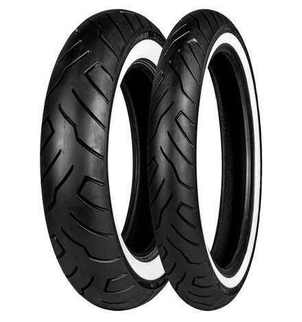 SHINKO OPONA 90/90-21 999 54H TL WW BIAŁY BOK PRZÓD DOT 27/2025 SHINKO