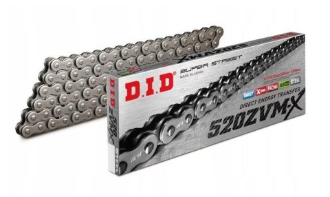 DID ŁAŃCUCH NAPĘDOWY 520ZVMXBK-112 (112 OGNIW) X-RING (OTWARTY + ZAKUWKA) DID