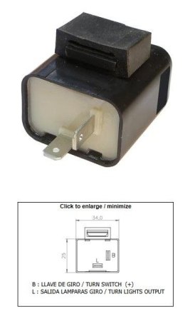 DZE PRZERYWACZ KIERUNKOWSKAZÓW UNIWERSALNY (12V 2+2 10W) DZE ELEKTRYKA