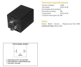 DZE PRZERYWACZ KIERUNKOWSKAZÓW UNIWERSALNY (12V 4x21W) DZE ELEKTRYKA