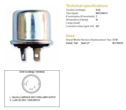 DZE PRZERYWACZ KIERUNKOWSKAZÓW UNIWERSALNY (6V) DZE ELEKTRYKA