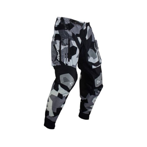 LEATT SPODNIE MOTO 4.5 ENDURO PANTS FORGE KOLOR CZARNY/SZARY/CAMO ROZMIAR XL LEATT
