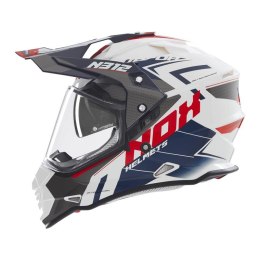 NOX KASK OFFROAD / TRAIL DUOSPORT (DUAL) N312 TRACK Z SZYBKĄ I BLENDĄ KOLOR POMARAŃCZOWY/ZIELONY (KHAKI) ROZMIAR XL NOX