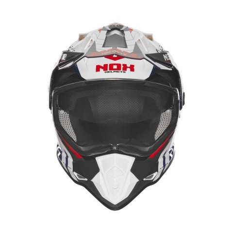 NOX KASK OFFROAD / TRAIL DUOSPORT (DUAL) N312 TRACK Z SZYBKĄ I BLENDĄ KOLOR POMARAŃCZOWY/ZIELONY (KHAKI) ROZMIAR XL NOX