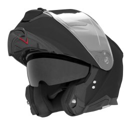 NOX KASK SZCZĘKOWY (FLIP-UP) Z BLENDĄ N967 CONQUER KOLOR CZARNY MAT/CZERWONY ROZMIAR S NOX