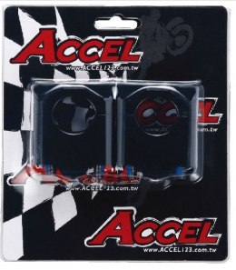 ACCEL MOCOWANIE/PODWYŻKI KIEROWNICY (DÓŁ-28,6/GÓRA-28,6MM) WYS. 35MM KOLOR CZARNY (BM-09BK28/28) ACCEL