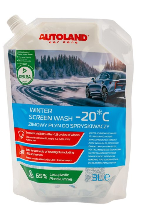AUTOLAND PSIK PSIK - ZIMOWY PŁYN DO SPRYSKIWACZY -20°C WOREK 3L AUTOLAND