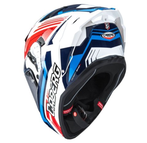 CABERG KASK INTEGRALNY Z BLENDĄ MODEL DRIFT EVO II JARAMA KOLOR BIAŁY/CZERWONY/NIEBIESKI ROZMIAR S (PINLOCK W ZESTAWIE) CABERG