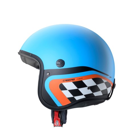 CABERG KASK OTWARTY JET MODEL FREERIDE X DAYTONA KOLOR NIEBIESKI MAT/CZARNY/POMARAŃCZOWY ROZMIAR XL (WIZJER Z ZESTAWIE) CABERG