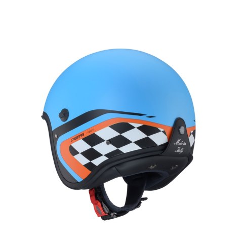 CABERG KASK OTWARTY JET MODEL FREERIDE X DAYTONA KOLOR NIEBIESKI MAT/CZARNY/POMARAŃCZOWY ROZMIAR XXL (WIZJER Z ZESTAWIE) CABERG