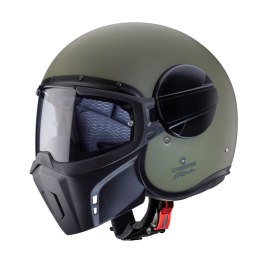 CABERG KASK OTWARTY JET MODEL GHOST X SOLID KOLOR ZIELONY MAT (MILITARY GREEN) ROZMIAR L CABERG