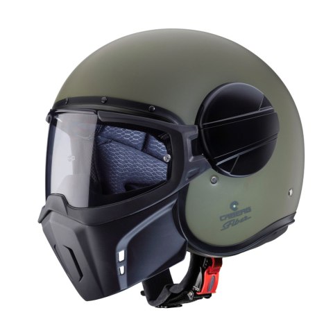CABERG KASK OTWARTY JET MODEL GHOST X SOLID KOLOR ZIELONY MAT (MILITARY GREEN) ROZMIAR L CABERG