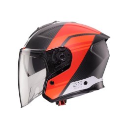 CABERG KASK OTWARTY JET OTWARTY FLYON II CARBON ADDICT CZARNY MAT/CZERWONY ROZMIAR L CABERG