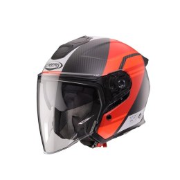 CABERG KASK OTWARTY JET OTWARTY FLYON II CARBON ADDICT CZARNY MAT/CZERWONY ROZMIAR M CABERG