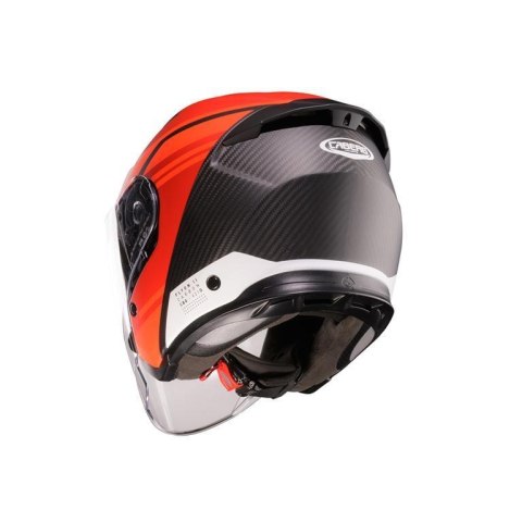 CABERG KASK OTWARTY JET OTWARTY FLYON II CARBON ADDICT CZARNY MAT/CZERWONY ROZMIAR M CABERG