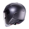 CABERG KASK OTWARTY JET Z BLENDĄ MODEL SOHO SOLID KOLOR SZARY MAT - GUNMETAL ROZMIAR XXL CABERG