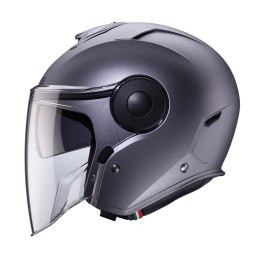 CABERG KASK OTWARTY JET Z BLENDĄ MODEL SOHO SOLID KOLOR SZARY MAT - GUNMETAL ROZMIAR S CABERG