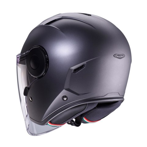 CABERG KASK OTWARTY JET Z BLENDĄ MODEL SOHO SOLID KOLOR SZARY MAT - GUNMETAL ROZMIAR S CABERG