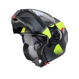 CABERG KASK SZCZĘKOWY FLIP-UP MODEL DUKE EVO INDY KOLOR SZARY/CZARNY/ŻÓŁTY FLUO ROZMIAR M (PINLOCK W ZESTAWIE) CABERG