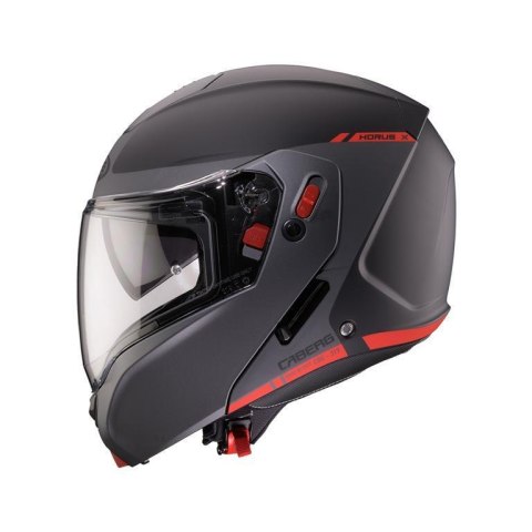 CABERG KASK SZCZĘKOWY FLIP-UP MODEL HORUS X RAY CZARNY MAT/SZARY/CZERWONY FLUO ROZMIAR L CABERG