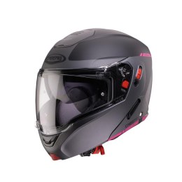 CABERG KASK SZCZĘKOWY FLIP-UP MODEL HORUS X RAY CZARNY MAT/SZARY/FUKSJA (INTENSYWNY ODCIEŃ RÓŻOWEGO) ROZMIAR S CABERG