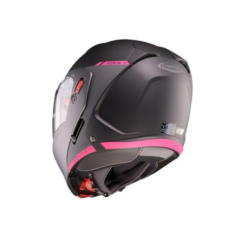 CABERG KASK SZCZĘKOWY FLIP-UP MODEL HORUS X RAY CZARNY MAT/SZARY/FUKSJA (INTENSYWNY ODCIEŃ RÓŻOWEGO) ROZMIAR S CABERG