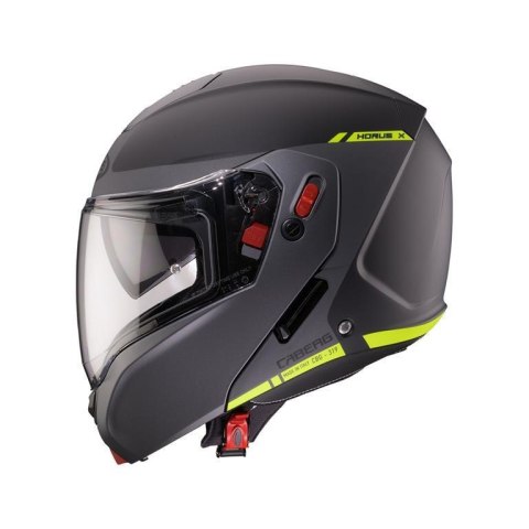 CABERG KASK SZCZĘKOWY FLIP-UP MODEL HORUS X RAY CZARNY MAT/SZARY/ŻÓŁTY FLUO ROZMIAR XL CABERG
