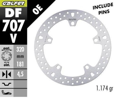 GALFER TARCZA HAMULCOWA PRZÓD BMW F 800R/S/ST/GT '09-; F 900XR '20-; R 850R/RT '04; R 1100S '01-; R 1100/1500/1200/1250S/R/RT/S/ GALFER
