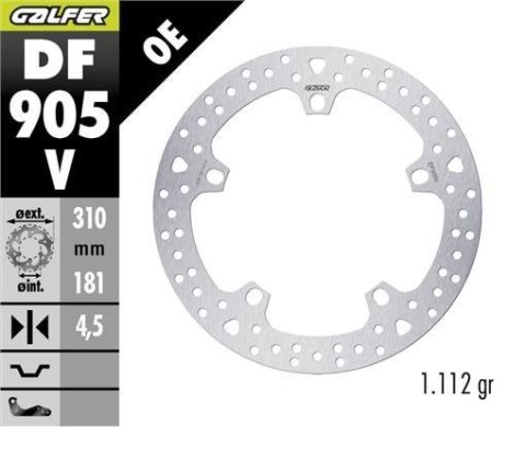 GALFER TARCZA HAMULCOWA PRZÓD BMW R 1300GS ADVENTURE '23-'25 (ROUND DISC) (310X181X4.5MM) GALFER