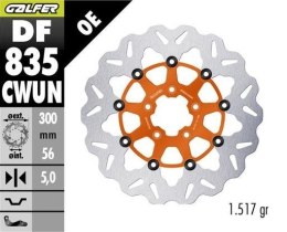 GALFER TARCZA HAMULCOWA PRZÓD HARLEY-DAVIDSON (300X56X5) PŁYWAJĄCA KOLOR POMARAŃCZOWY GALFER