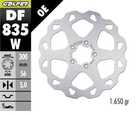 GALFER TARCZA HAMULCOWA PRZÓD HARLEY-DAVIDSON (300X56X5) (W FIXED) GALFER