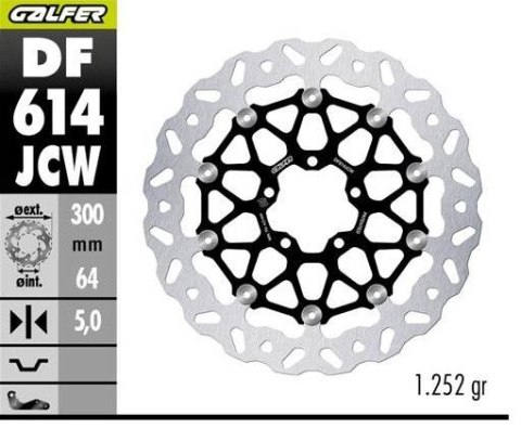 GALFER TARCZA HAMULCOWA PRZÓD KTM 990 DUKE '24- (WAVE FLOATING) (300X64X5MM) GALFER