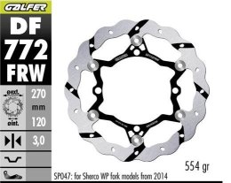 GALFER TARCZA HAMULCOWA PRZÓD SHERCO SE/SEF 250/300/450/500 '09- (TYLKO Z ZAWIESZENIAMI SACHS; WP WYMAGA SP047) WAVE (270X120X3M GALFER