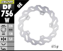 GALFER TARCZA HAMULCOWA TYŁ BMW HP 4 '12-; M 1000R '21-; S 1000 R '14-'23; S 1000RR '09-'20 (WAVE FIXED) (220X120X5MM) GALFER