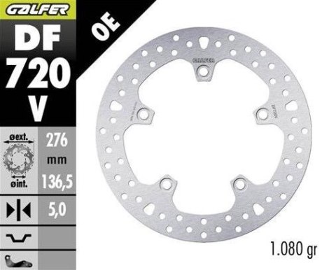 GALFER TARCZA HAMULCOWA TYŁ BMW R 1200GS ADVENTURE '13-; R 1200GS/R/RS/RT '13-; 1250GS ADVENTURE '19-; R1250 GS/R/RS/RT '19 (ROU GALFER