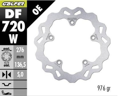 GALFER TARCZA HAMULCOWA TYŁ BMW R 1200GS ADVENTURE '13-; R 1200GS/R/RS/RT '13-; 1250GS ADVENTURE '19-; R1250 GS/R/RS/RT '19 (WAV GALFER