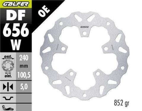 GALFER TARCZA HAMULCOWA TYŁ CF MOTO 450MT '24- (WAVE FIXED) (240X100,5X5MM) GALFER