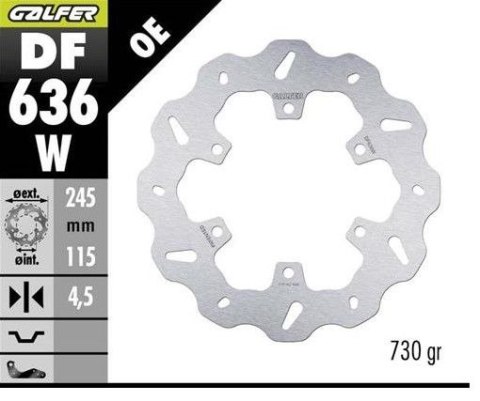 GALFER TARCZA HAMULCOWA TYŁ DUCATI 350/400/600/620/750/800/851/888/ 900/907/959 '89-; MONSTER 600/620/695/696/750/800/821/937 '9 GALFER