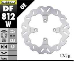 GALFER TARCZA HAMULCOWA TYŁ DUCATI DIAVEL 1200/1260 '11-; MULTISTRADA 1200/1260 '15-; X DIAVEL 1200/1260 '19 (WAVE DISC) (265X83 GALFER