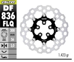 GALFER TARCZA HAMULCOWA TYŁ HARLEY-DAVIDSON (300X56X5) PŁYWAJĄCA (QUBIQ) GALFER