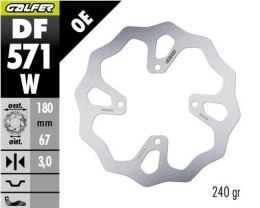 GALFER TARCZA HAMULCOWA TYŁ KTM 65 SX '25-, HUSQVARNA TC 65 '25-, GAS GAS MC 65 '25- (180X67X3) WAVE GALFER
